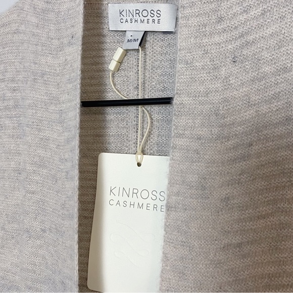 Kinross NWT Cashmere Textured East Cardigan in Agate - Picture 4 of 8